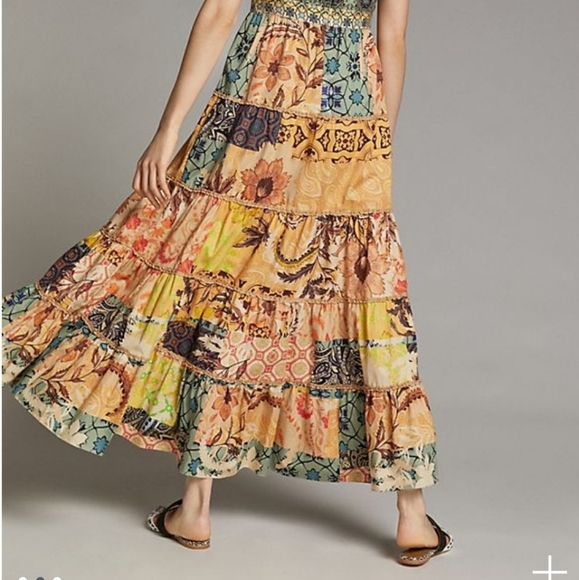 Anthro Geisha Designs Rosalinda Patchwork Maxi - Picture 4 of 5